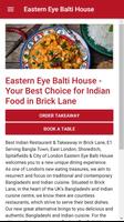 Eastern Eye Balti House Restaurant in Brick Lane Affiche