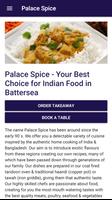 Palace Spice Restaurant & Takeaway in Battersea capture d'écran 1