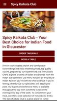 Spicy Kalkata Club Restaurant in Gloucester capture d'écran 2