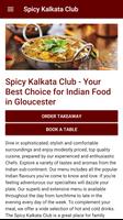 Spicy Kalkata Club Restaurant in Gloucester ภาพหน้าจอ 2