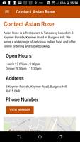 Asian Rose Indian Restaurant & Takeaway capture d'écran 1