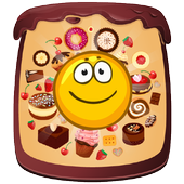 Catch candys by Golden ball icon