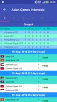 Asian Games Soccer Schedule capture d'écran 2