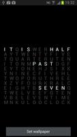 Text Clock Wallpaper Affiche