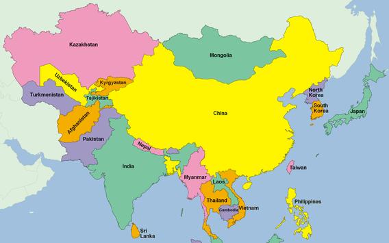 asia map puzzle apk screenshot