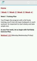 Exercise Plan 4 Weeks اسکرین شاٹ 1