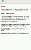 Exercise Plan 4 Weeks تصوير الشاشة 2