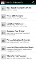 Guide For Pokemon Go poster