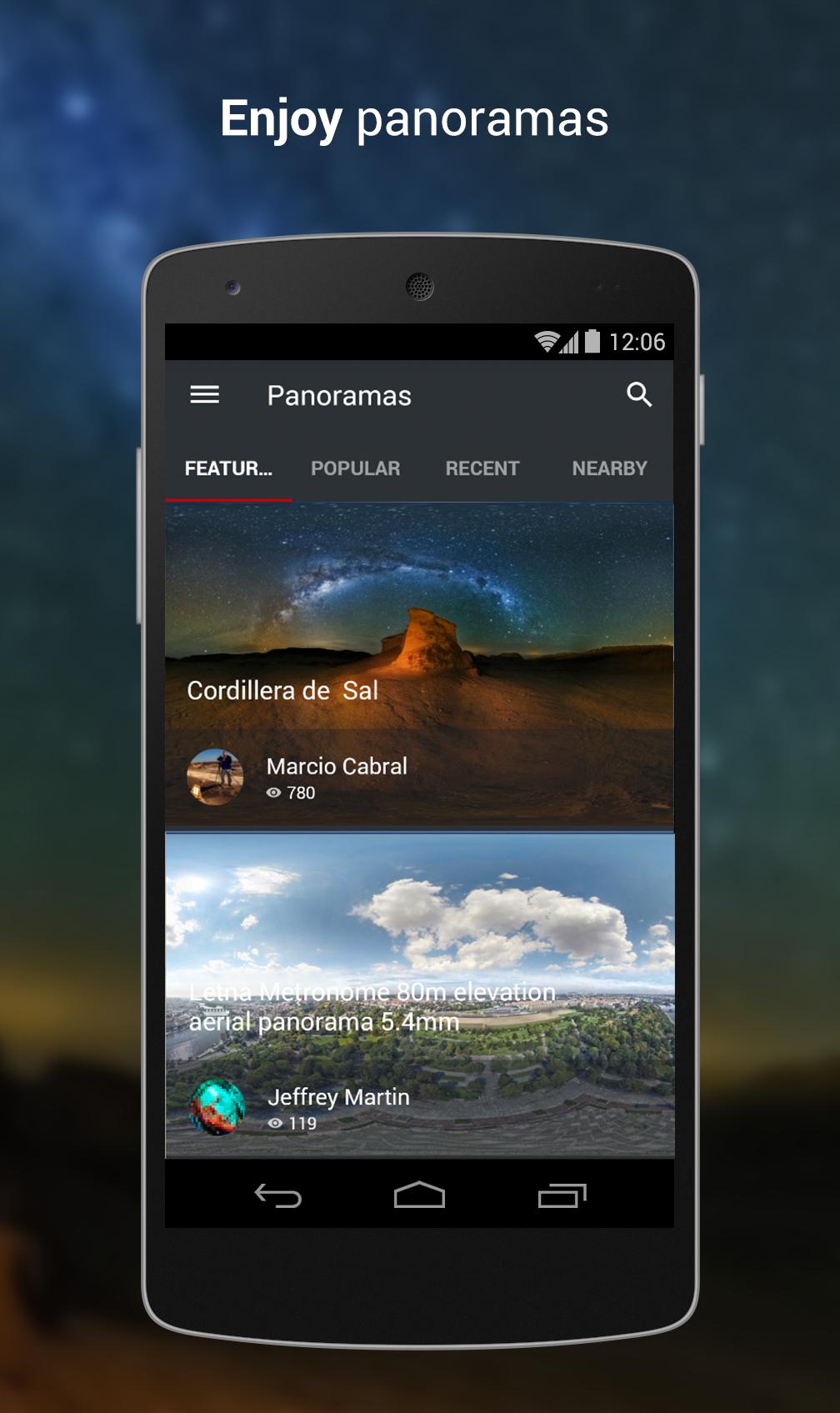 V360 Pro приложение. Android 800 x 360.