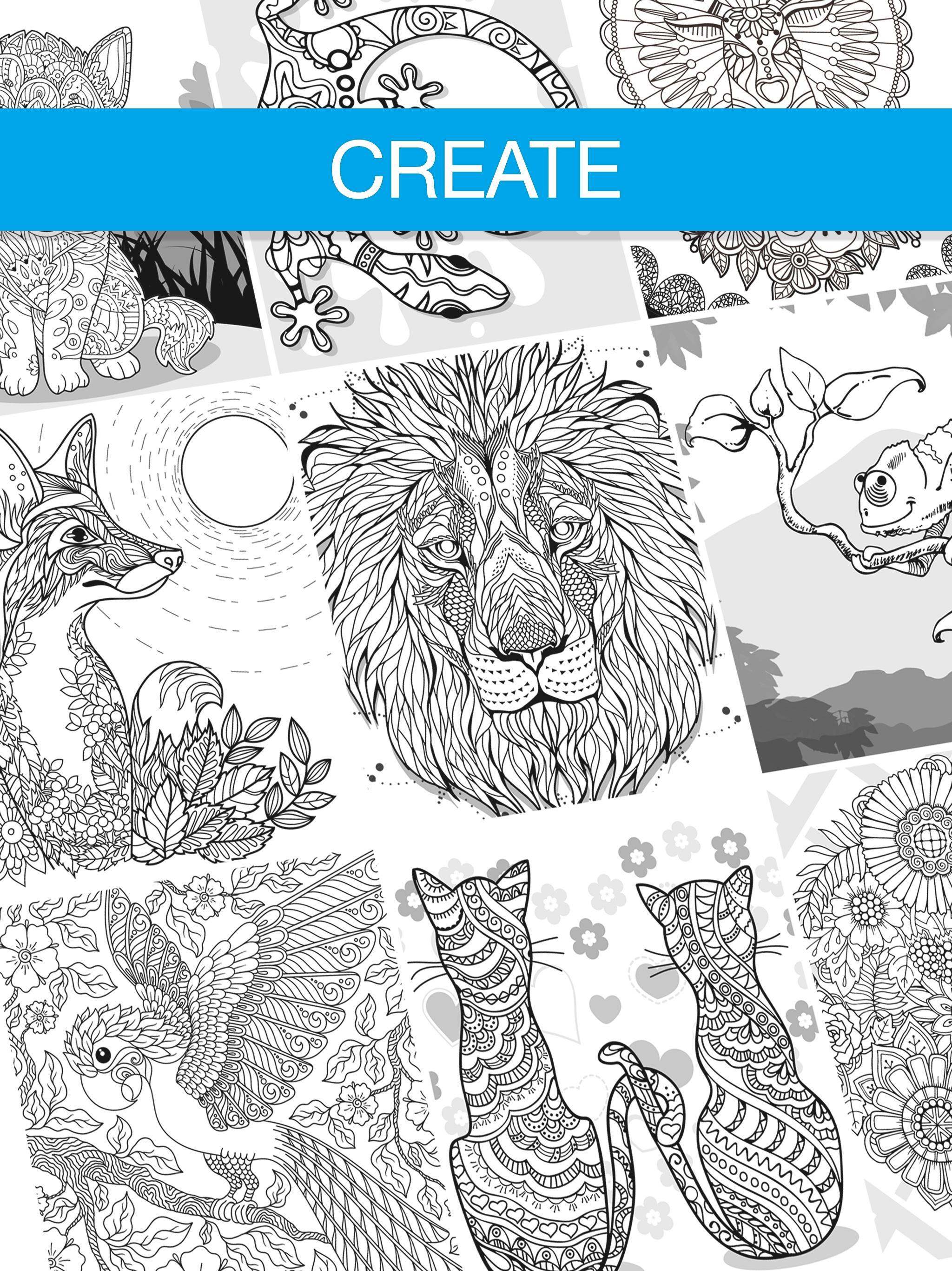 Download Free Adult Coloring Book App Animals For Android Apk Download