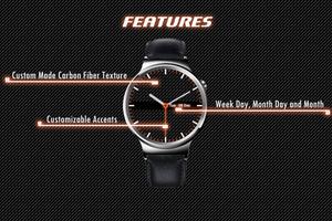 Carbon Fiber Dark Watch Face اسکرین شاٹ 1