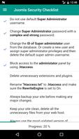 Joomla Security Checklist capture d'écran 2