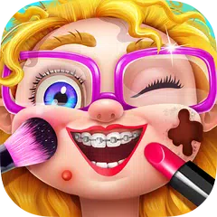 Скачать Nerdy Girl Make Up Salon APK