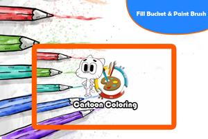 Cartoons Coloring Book Affiche
