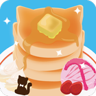 Cute cat restaurant story icon