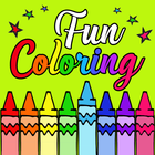 Livre de coloriage amusant icône