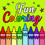 Livro de colorir divertido ícone