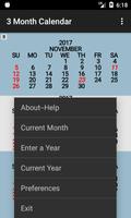 Three Month Calendar 截圖 1