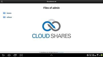 Cloudshares.net Cloud Storage تصوير الشاشة 1