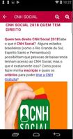 CNH Social Inscrições постер