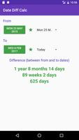 Date Difference Calculator captura de pantalla 1