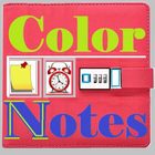 color full note notepad todo task reminder alarm-icoon