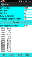 Diving_SAC Rate calculation screenshot 2