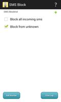 SMS Block - nombre liste noire Affiche