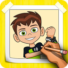 How To Draw Ben Ten Step By Step أيقونة