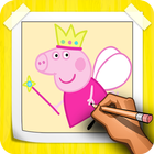 How To Draw Peppa Pig Step By Step иконка