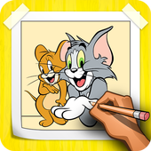 How To Draw Tom & Jerry Step By Step-icoon