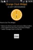 Orange Clock Widget capture d'écran 2
