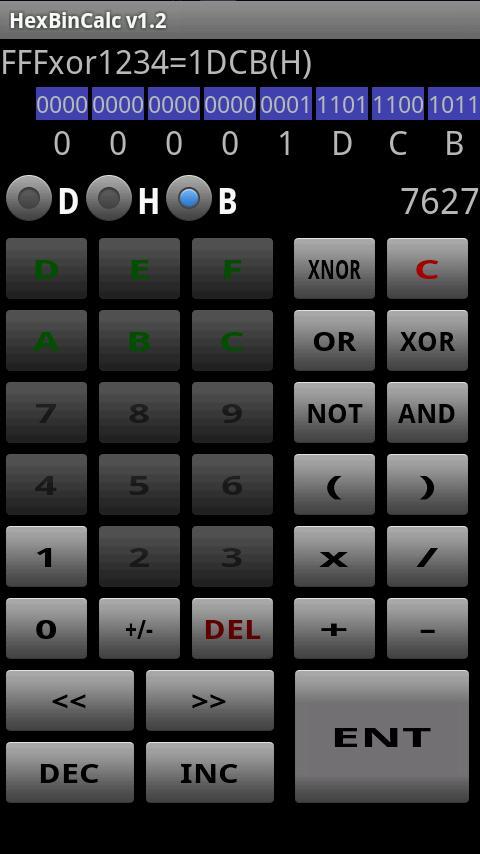 Android 用の Hexbincalc 16進 2進数同時表示電卓 Apk をダウンロード