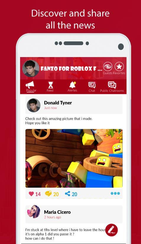 Fanzo For Roblox And Free Robux Tix Fans For Android Apk Download - robuxcommunity roblox