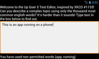 Up-Goer 5 Text Editor captura de pantalla 3