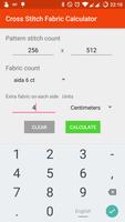 Cross Stitch Fabric Calculator الملصق