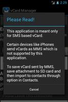 vCard Manager - vCard SMS poster