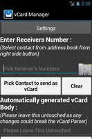 vCard Manager - vCard SMS اسکرین شاٹ 1