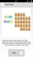 Word Finder Scrabble Solver Affiche