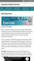 برنامه‌نما Shoulder Rehabilitation Exerci عکس از صفحه