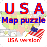 Icona USA map puzzle free app