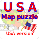 USA map puzzle free app icon