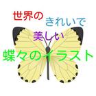 世界のきれいで美しい蝶々のイラスト icono