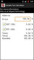 1 Schermata Canada Tax Calculator