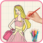 How To Draw Barbie - Step By Step Easy icône