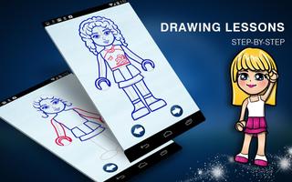 How to Draw Dolls Friends Lego Figures Affiche