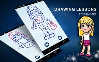 How to Draw Dolls Friends Lego Figures screenshot 2