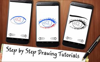 Drawing App Stylish Eyes Makeup Affiche