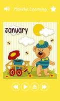 Kids Months Flashcards Poster