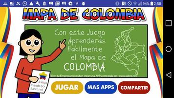 Mapa de Colombia Juego Affiche